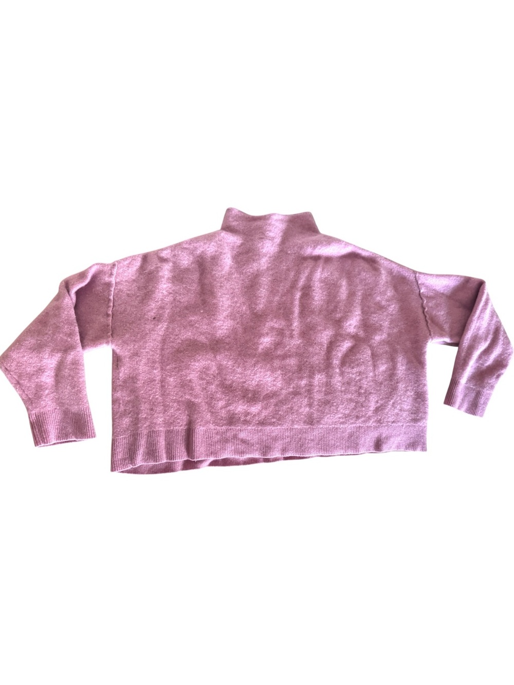 Pilcro Anthropologie 100% Cashmere Mock Neck Sweater M Quiet Luxury Old Money